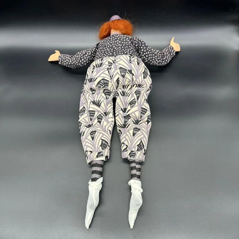 Vintage Doll Folk Art Handmade Cloth Anna Swango 1995 Flat Face Farmhouse OOAK - Picture 4 of 7
